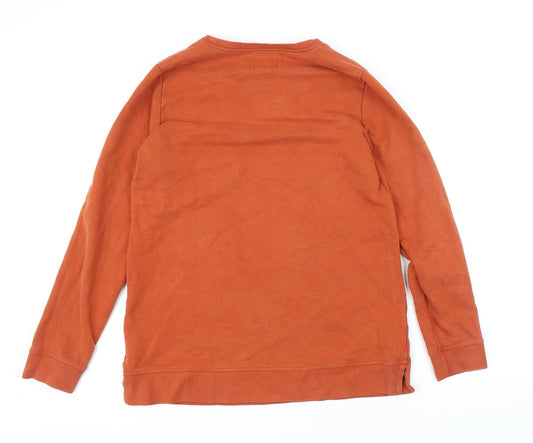 Lands' End Womens Brown Houndstooth Chlorofibre Pullover Sweatshirt Size S Pullover