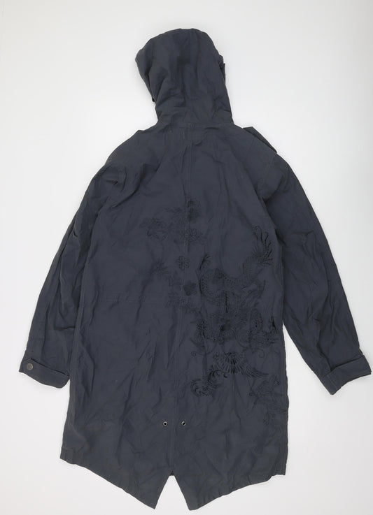 m-o-t-o Womens Blue Jacket Size 12 Zip