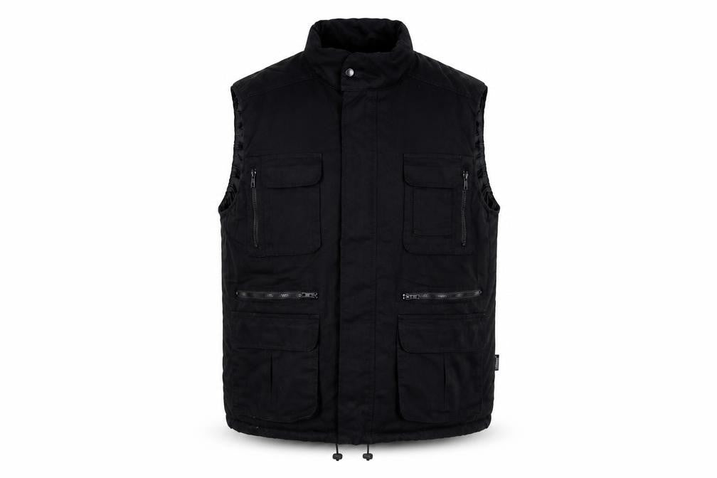 Turnhout Mens Black Gilet Waistcoat Size L Zip