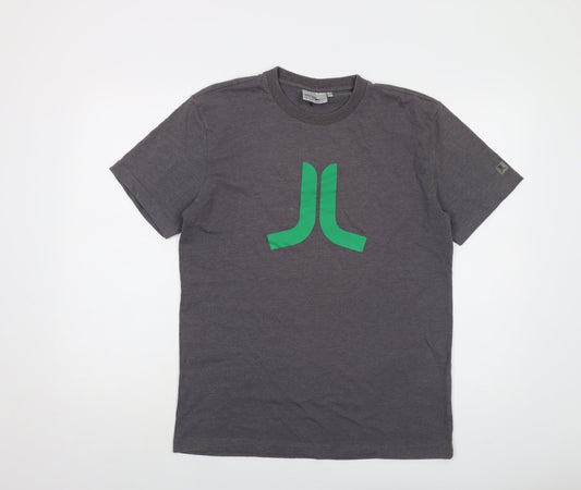 Wezc Mens Grey Cotton T-Shirt Size M Crew Neck