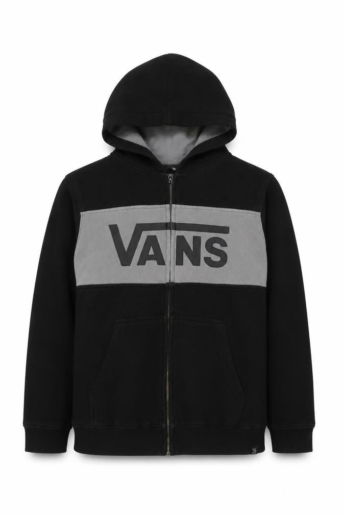 Womens UK L Regular VANS Black Full Zip Hoodie