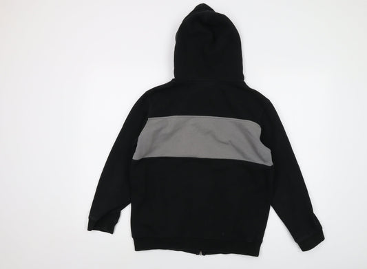 VANS Womens Black Cotton Full Zip Hoodie Size L Zip