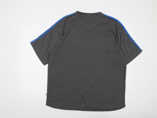Lonsdale Mens Grey Polyester T-Shirt Size 2XL V-Neck