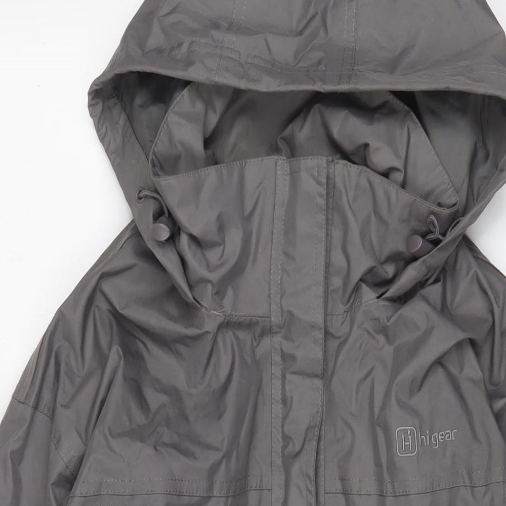 Hi Gear Womens Grey Jacket Coat Size 16 Zip - Logo, Embroidered