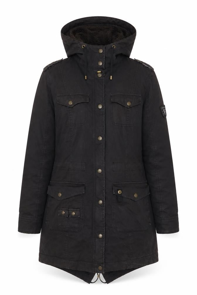 ESPRIT Womens Brown Jacket Coat Size M Zip - Logo, Embroidered
