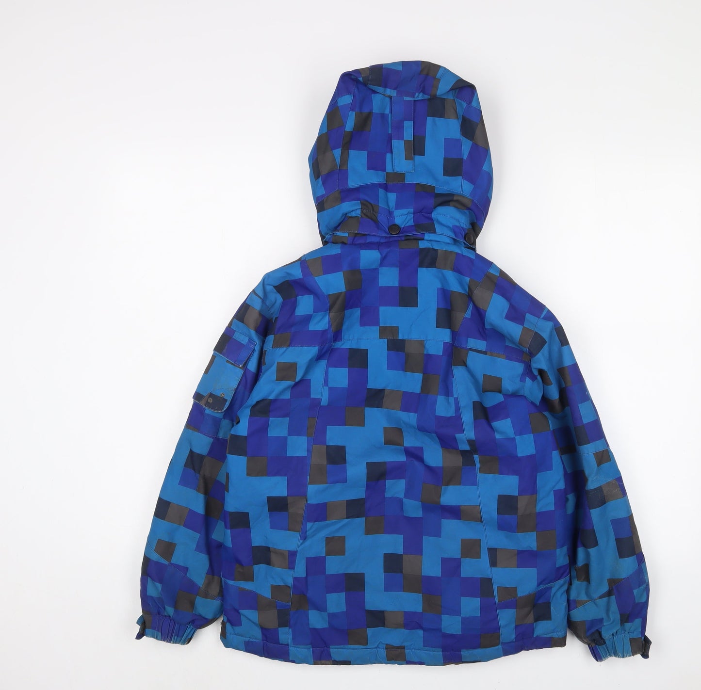 Parallel Boys Blue Basic Coat Coat Size 9-10 Years Zip - Logo, Embroidered