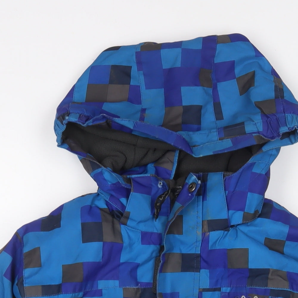 Parallel Boys Blue Basic Coat Coat Size 9-10 Years Zip - Logo, Embroidered