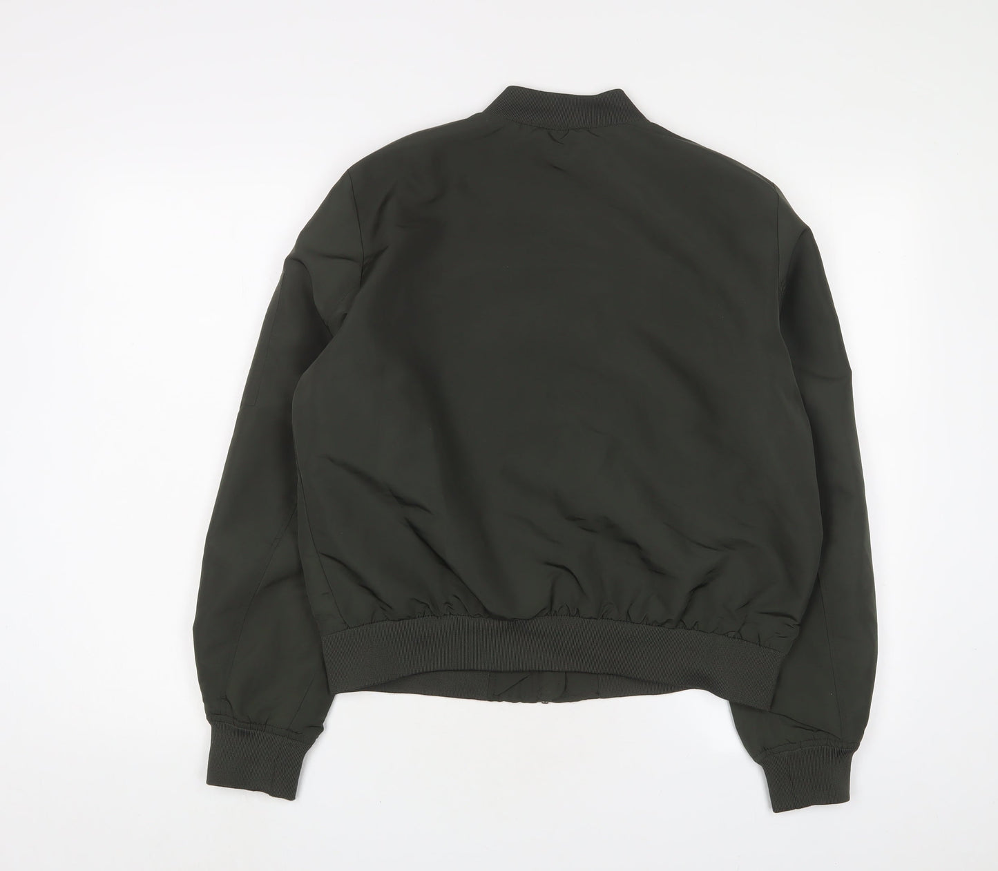 VERO MODA Womens Green Bomber Jacket Jacket Size L Zip