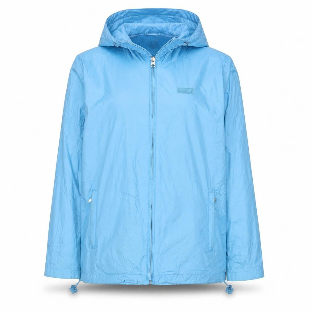 Maine New England Womens Blue Jacket Size 10 Zip - Logo, Embroidered