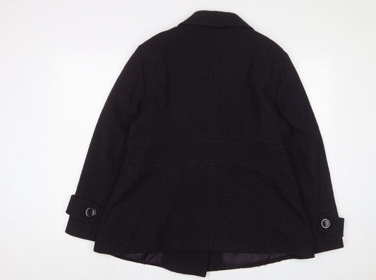 Debenhams Womens Purple Jacket Size 16 Button