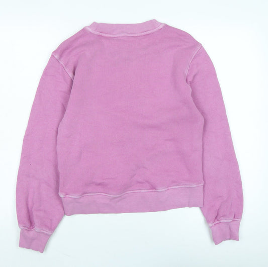 Per Una Womens Purple Cotton Pullover Sweatshirt Size S