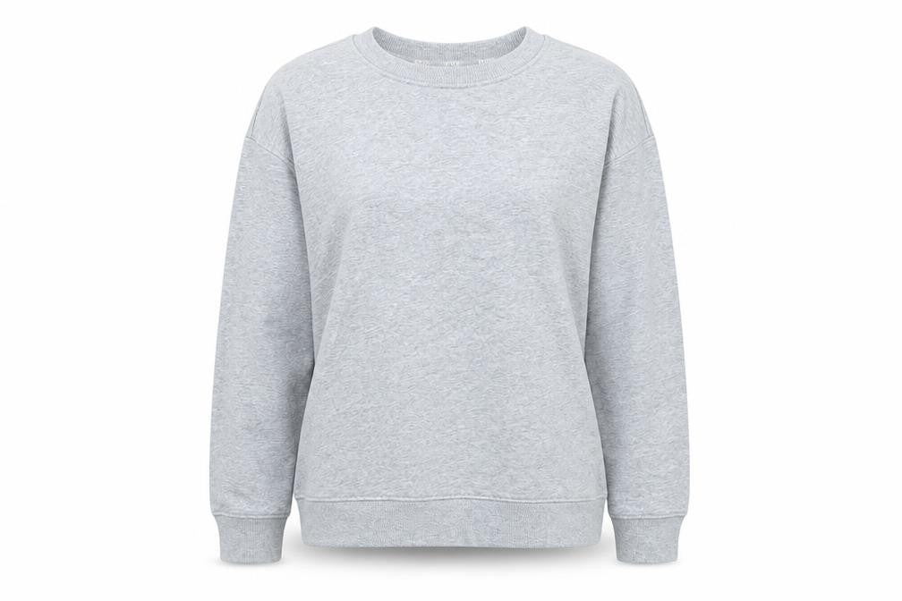Marks and Spencer Womens Grey Cotton Blend Pullover Sweatshirt Size 8