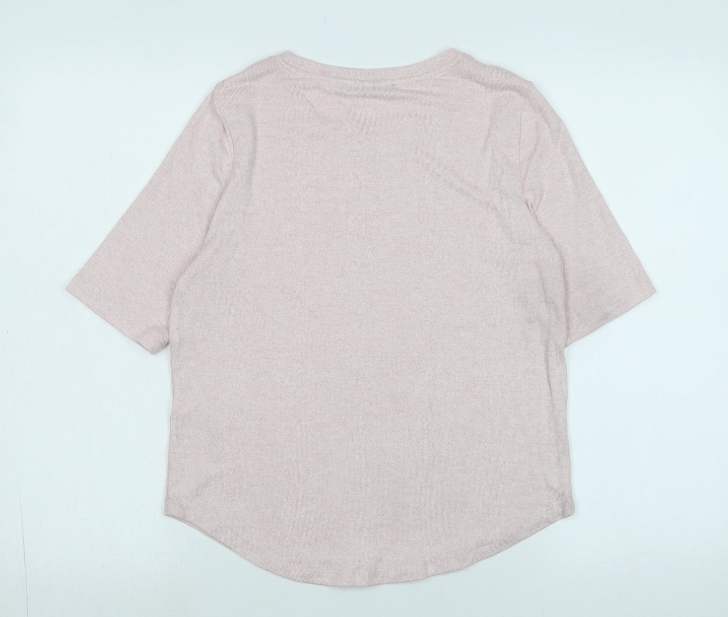 Marks and Spencer Womens Pink Crew Neck Polyester Pullover Jumper Size 6