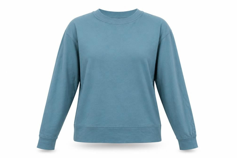 Zara Womens Blue Cotton Pullover Sweatshirt Size S