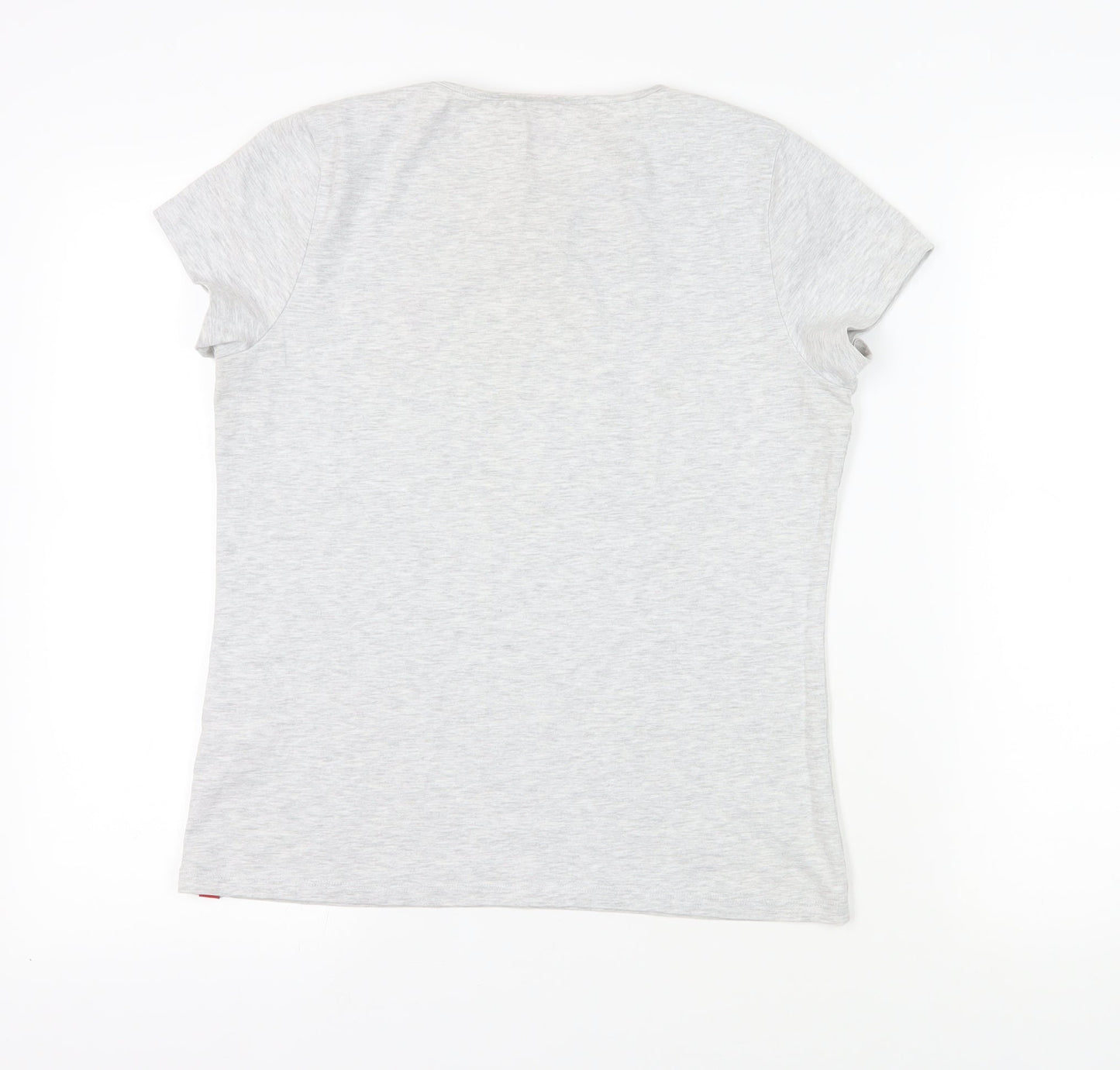 L.F.C Womens Grey Cotton Basic T-Shirt Size 12 Crew Neck - Liverpool FC
