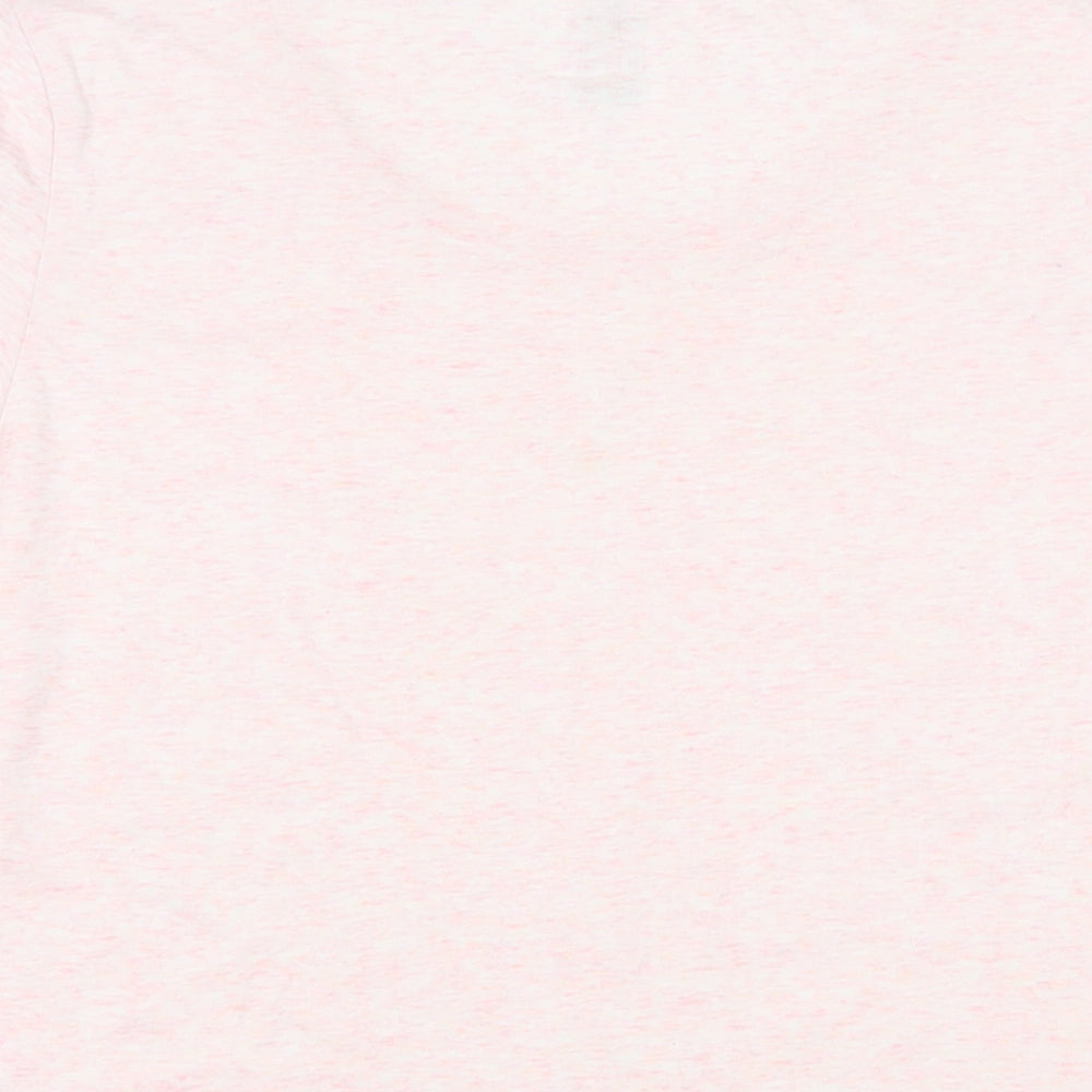 DECATHLON Womens Pink Cotton Basic T-Shirt Size M Round Neck