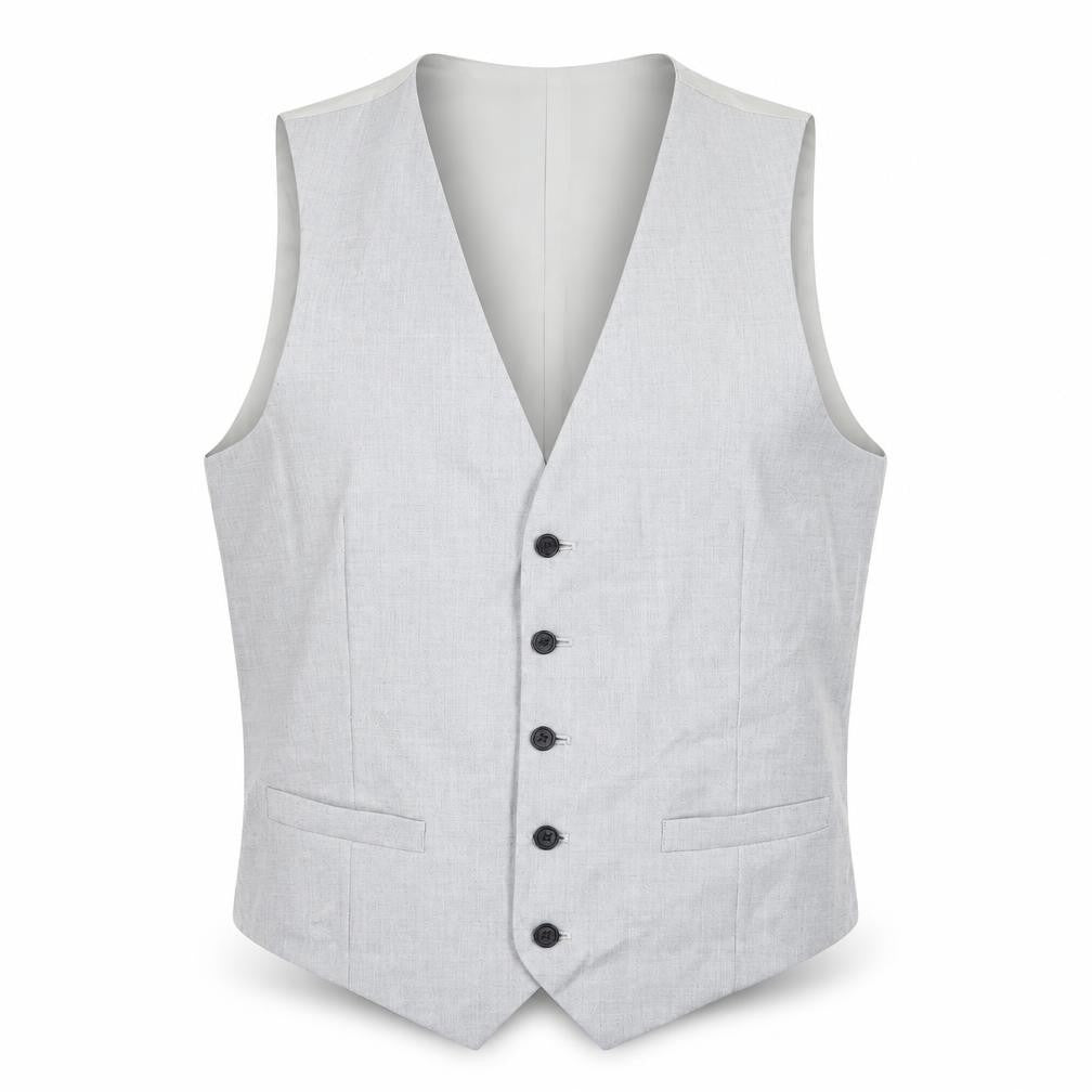 Marks and Spencer Mens Grey Polyester Jacket Suit Waistcoat Size 38 Regular