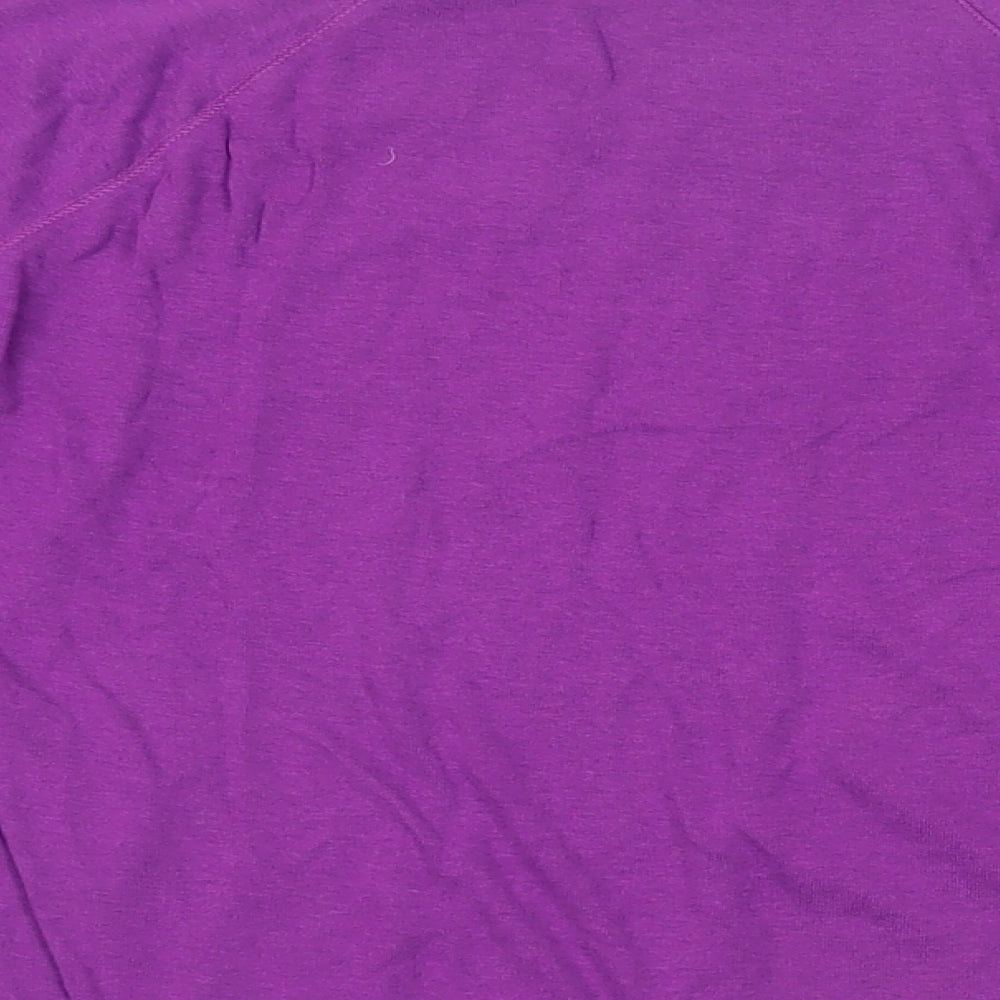 Gap Womens Purple Cotton Basic T-Shirt Size S Round Neck