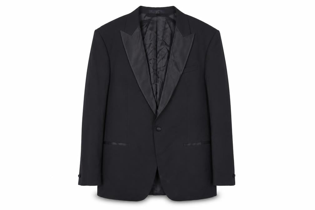 Marks and Spencer Mens Black Polyester Tuxedo Suit Jacket Size 44 Regular