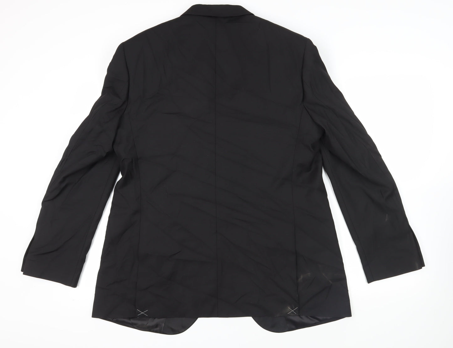 Marks and Spencer Mens Black Polyester Tuxedo Suit Jacket Size 44 Regular