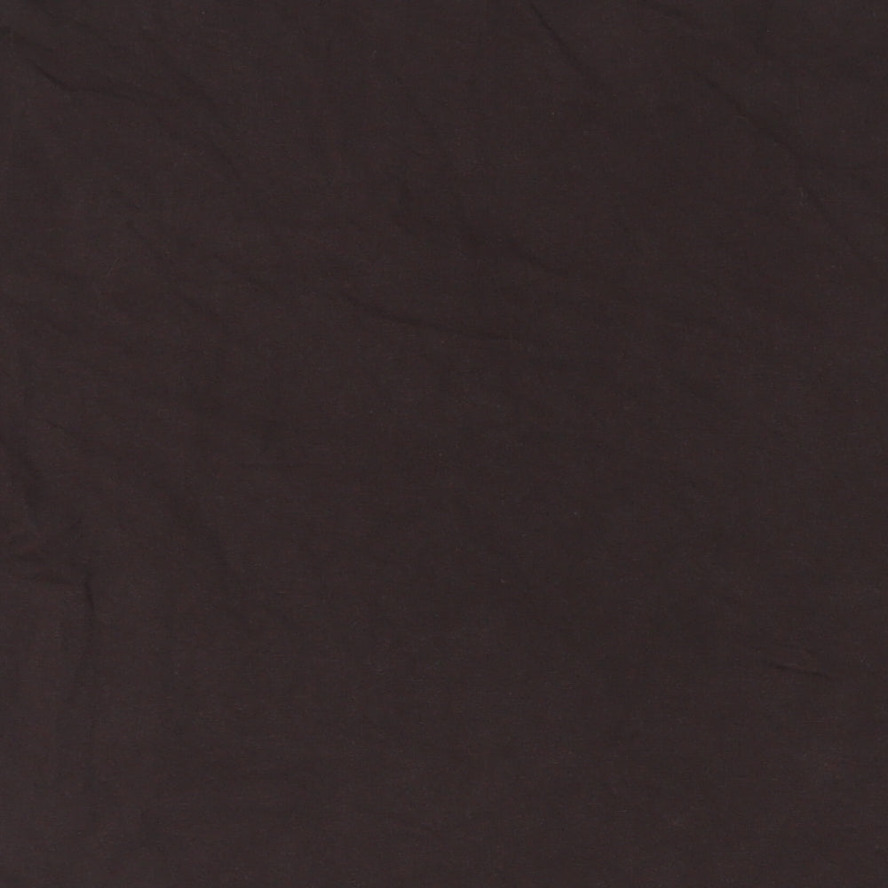 H&M Mens Brown Cotton T-Shirt Size L Crew Neck - Floral Detail