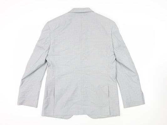 Marks and Spencer Mens Grey Polyester Jacket Suit Jacket Size 38 Regular