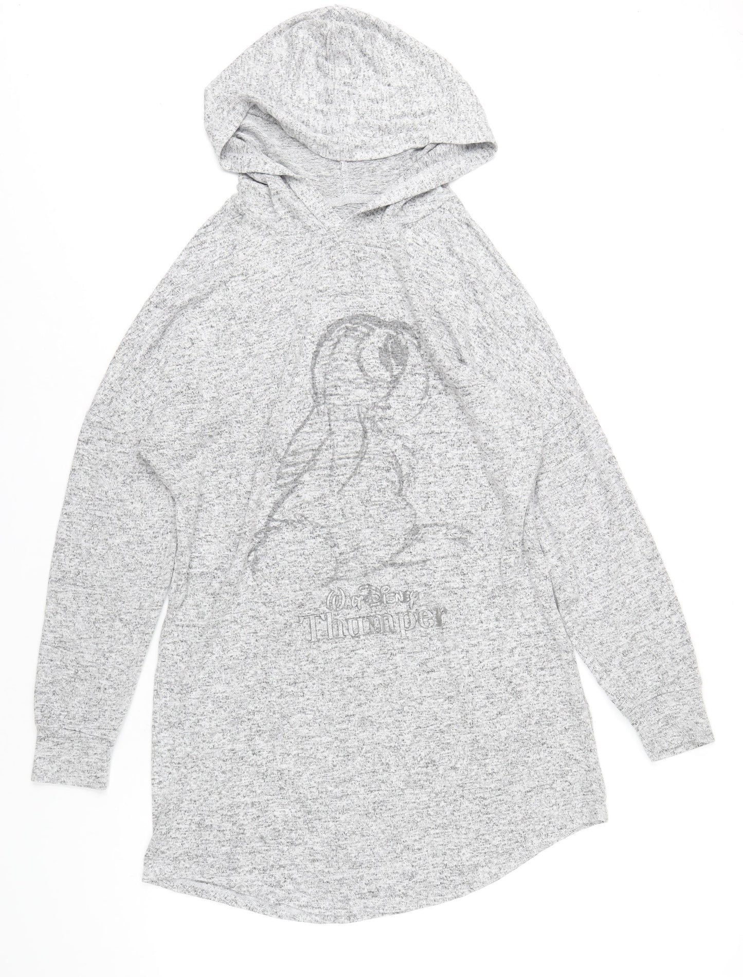 Disney Womens Grey Vinyl Pullover Hoodie Size 12 Pullover - Bambi Thumper