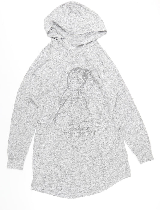 Disney Womens Grey Vinyl Pullover Hoodie Size 12 Pullover - Bambi Thumper