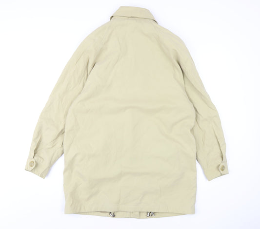 Danimac Womens Beige Trench Coat Coat Size S Zip