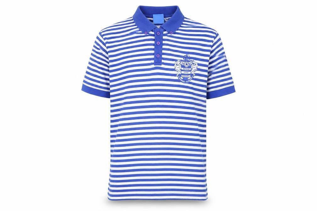 Queens Park Rangers FC Mens Blue Striped Cotton Polo Size L Collared Button