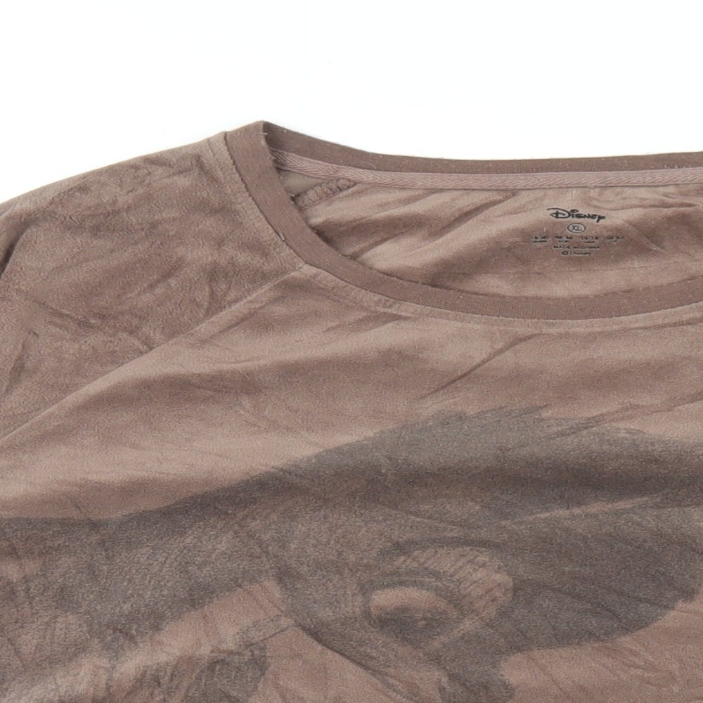 Disney Womens Brown Solid Polyester Top Pyjama Top Size 18 - Bambi Thumper