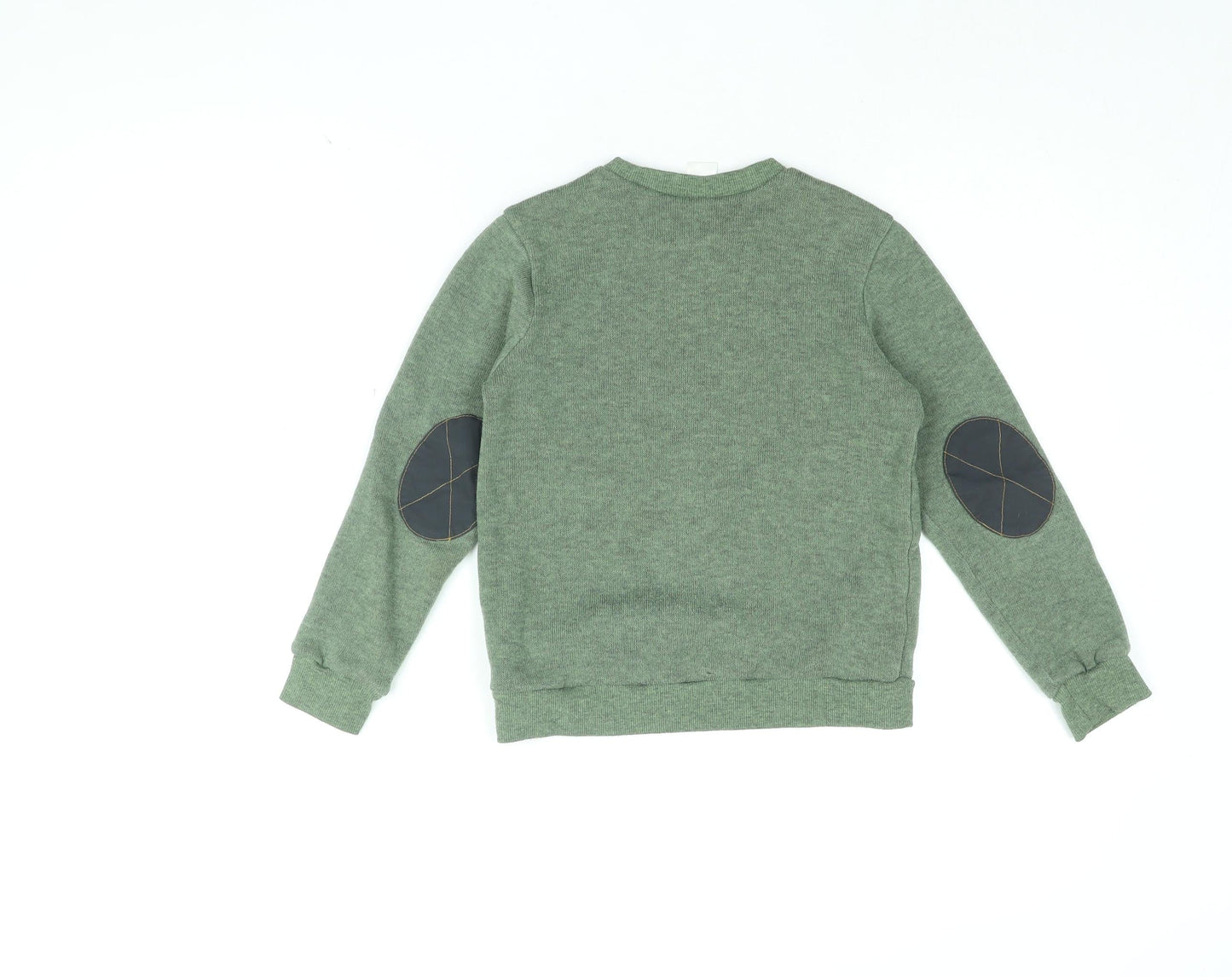 Quechua Boys Green Round Neck Polyester Pullover Jumper Size 10 Years Pullover