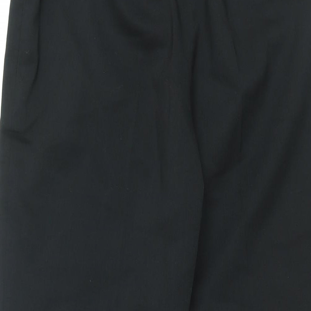 Disley Womens Black Polyester Trousers Size 8 L31 in Regular Zip