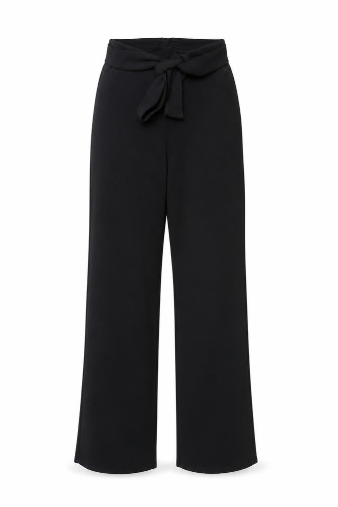 Front view of I SAW IT FIRST women’s black polyester trousers, size UK 8, 31.5-inch leg regular