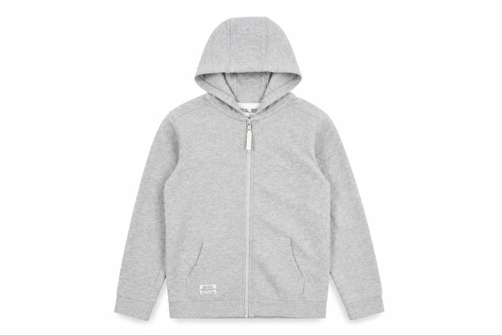 Marks & Spencer Boys Grey Cotton Full Zip Hoodie Size 10-11 Years Zip