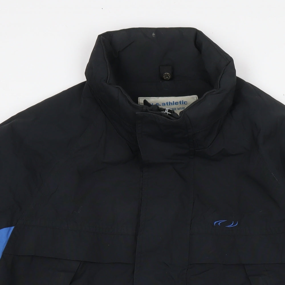 U.S. Athletic Mens Black Jacket Size M Zip - Technical