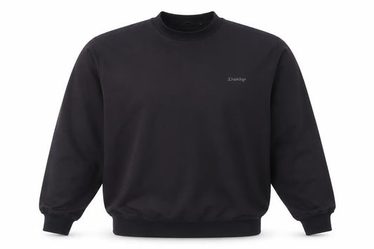 Mens UK L Regular Dunlop Black Pullover Sweatshirt