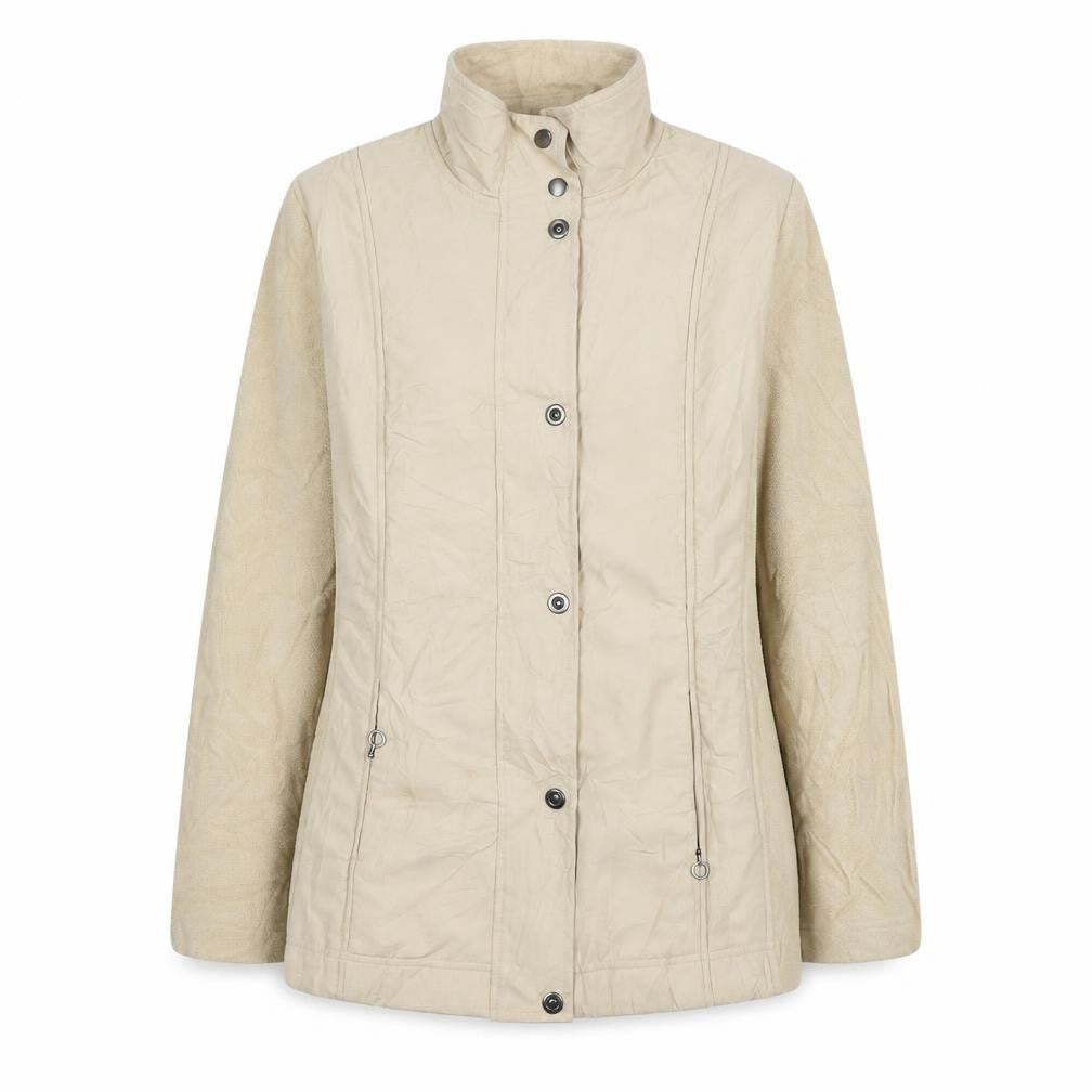 Daxon Womens Beige Jacket Size 16 Zip