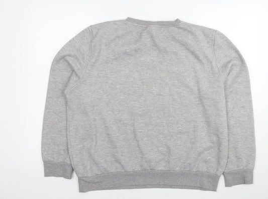 Disney Womens Grey Cotton Pullover Sweatshirt Size L Pullover - Mickey And Friends