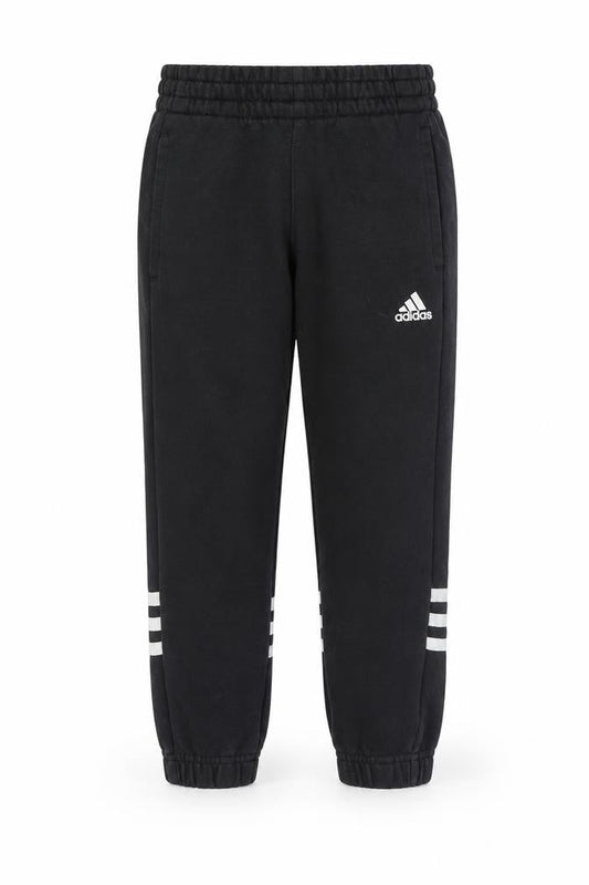 Adidas Boys Black Jogger Trousers with Side Stripe