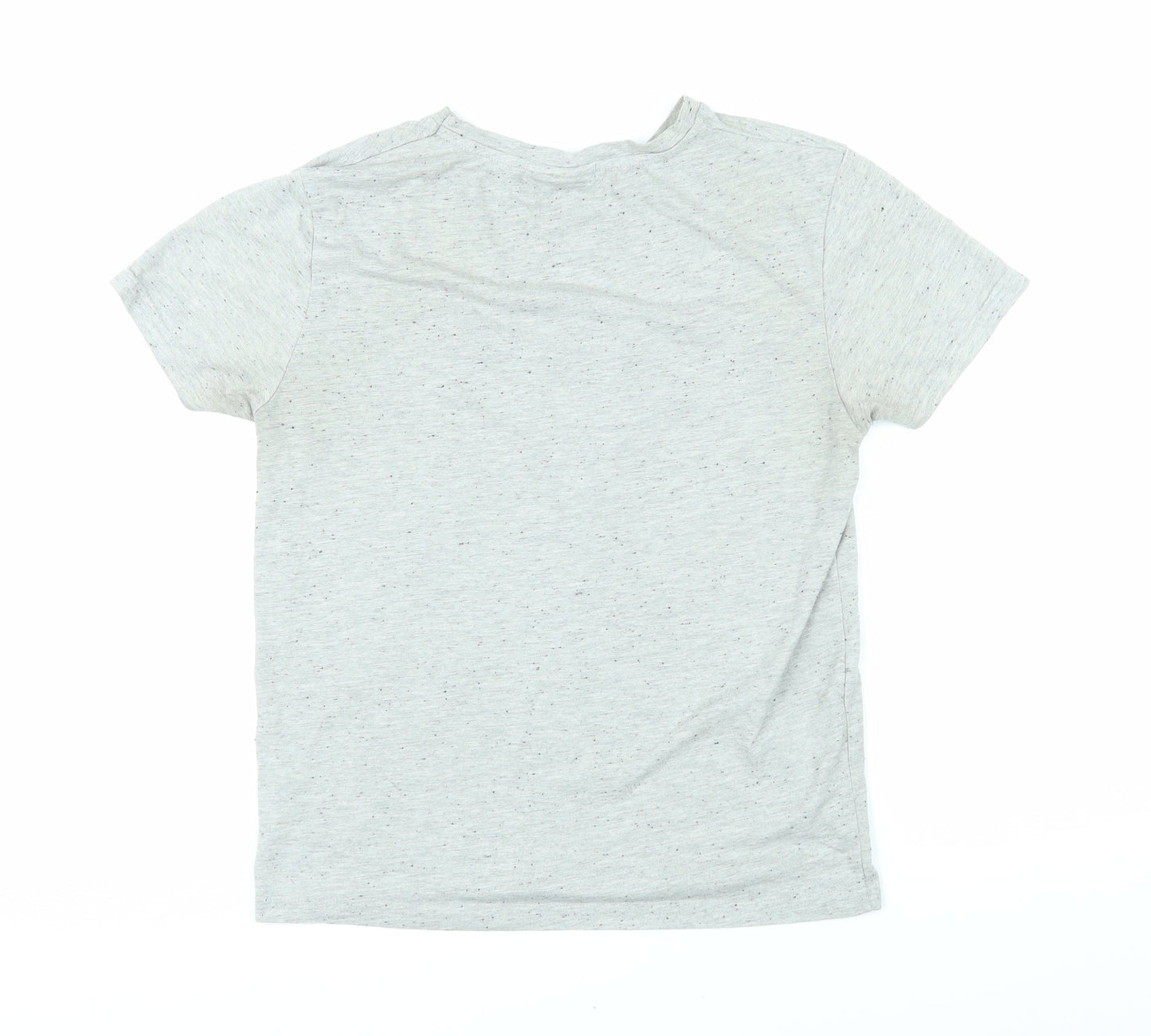 Mickey Mouse Womens Grey Cotton Basic T-Shirt Size L Round Neck