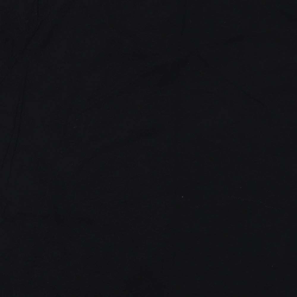 Pudsey Womens Black Cotton Basic T-Shirt Size 22 Crew Neck - Sequins