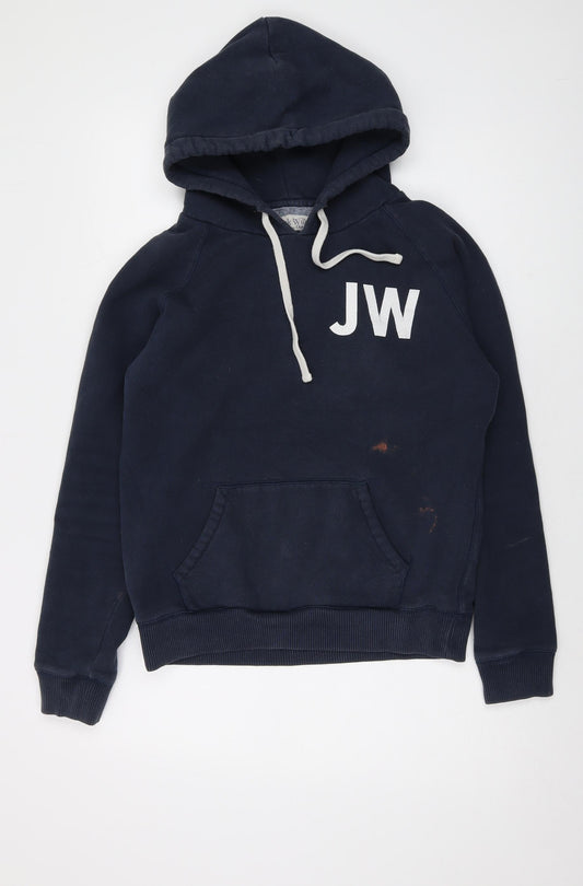 Jack Wills Womens Blue Cotton Pullover Hoodie Size 12 Pullover