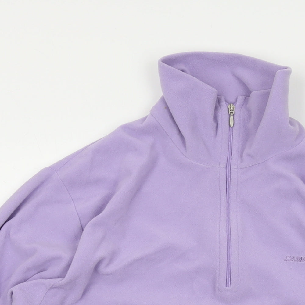 Campagnolo Womens Purple Polyester Pullover Sweatshirt Size S Zip