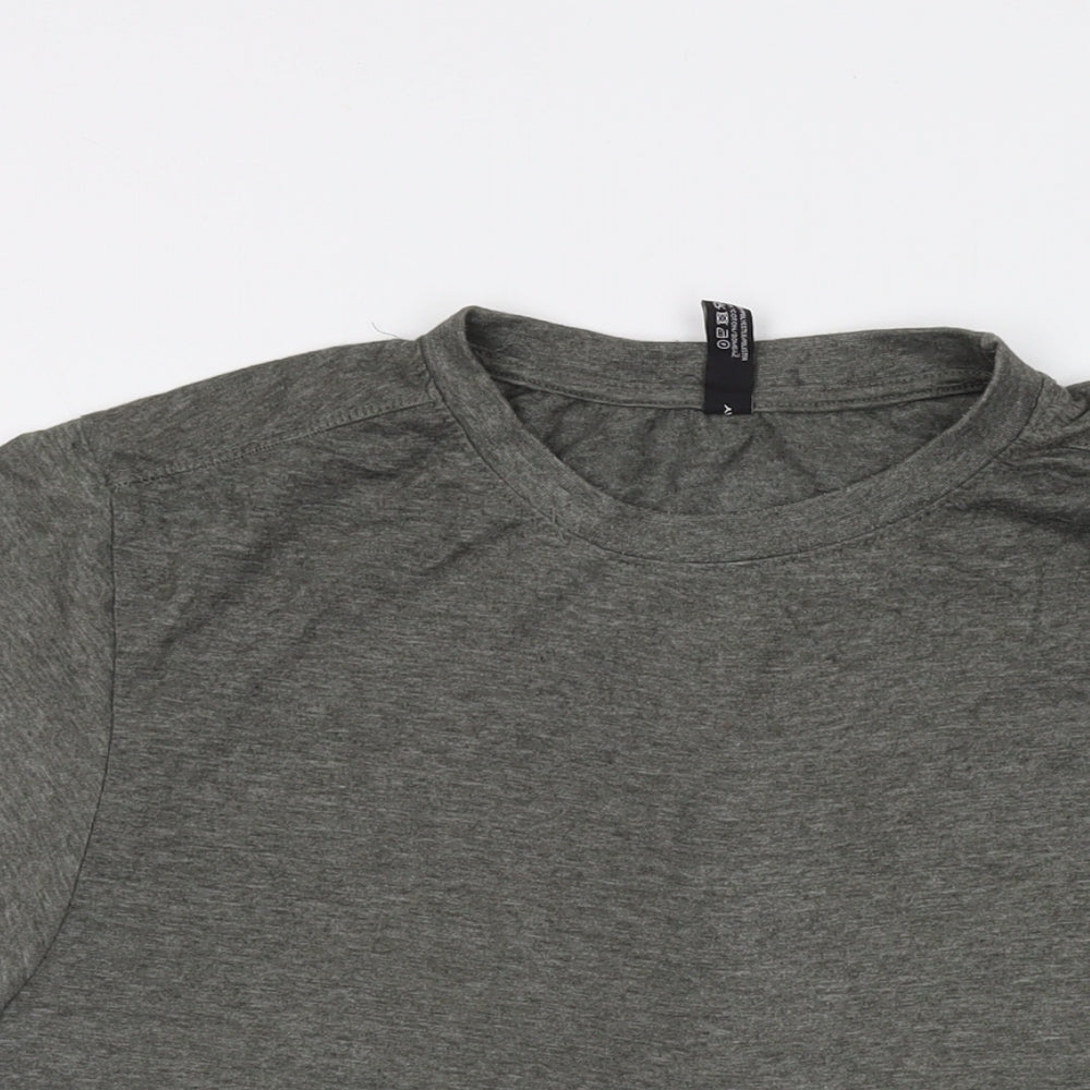 Donnay Mens Grey Polyester T-Shirt Size 2XL Crew Neck