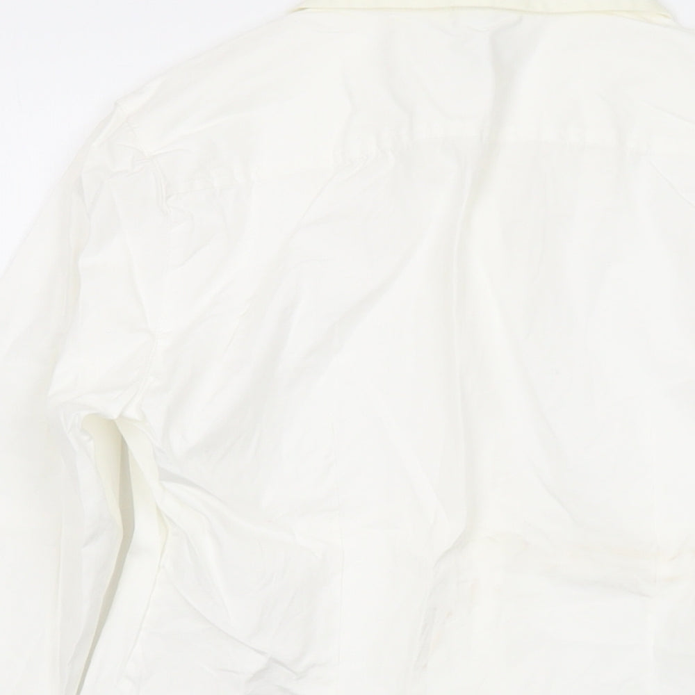 Gap Womens Ivory Cotton Basic Button-Up Size S Collared