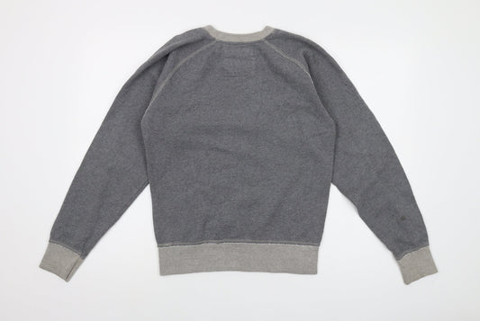 Comp David Womens Grey Cotton Pullover Sweatshirt Size S Pullover