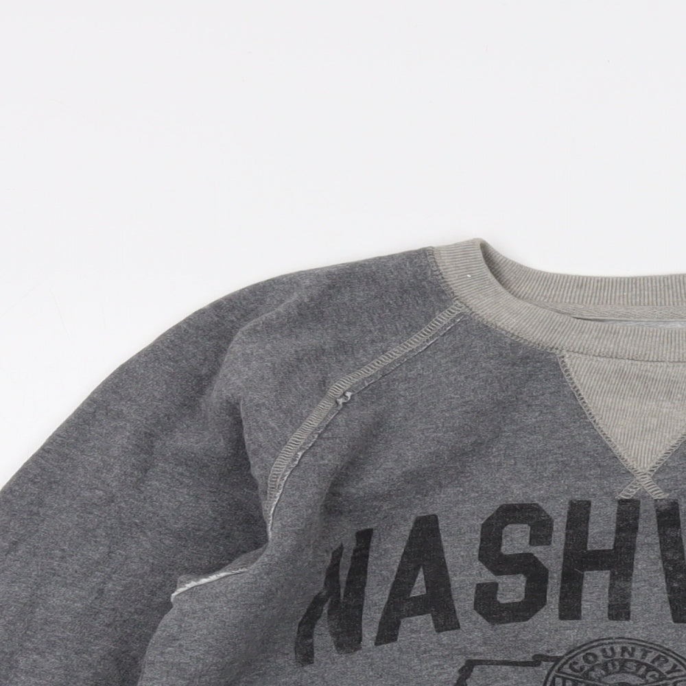 Comp David Womens Grey Cotton Pullover Sweatshirt Size S Pullover