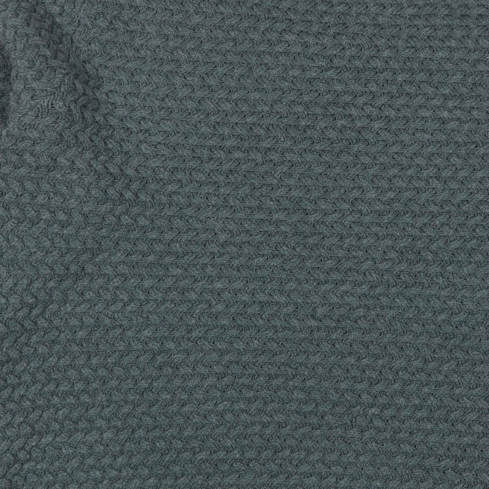 Jones New York Womens Blue Crew Neck Cotton Pullover Jumper Size XL - Buttons