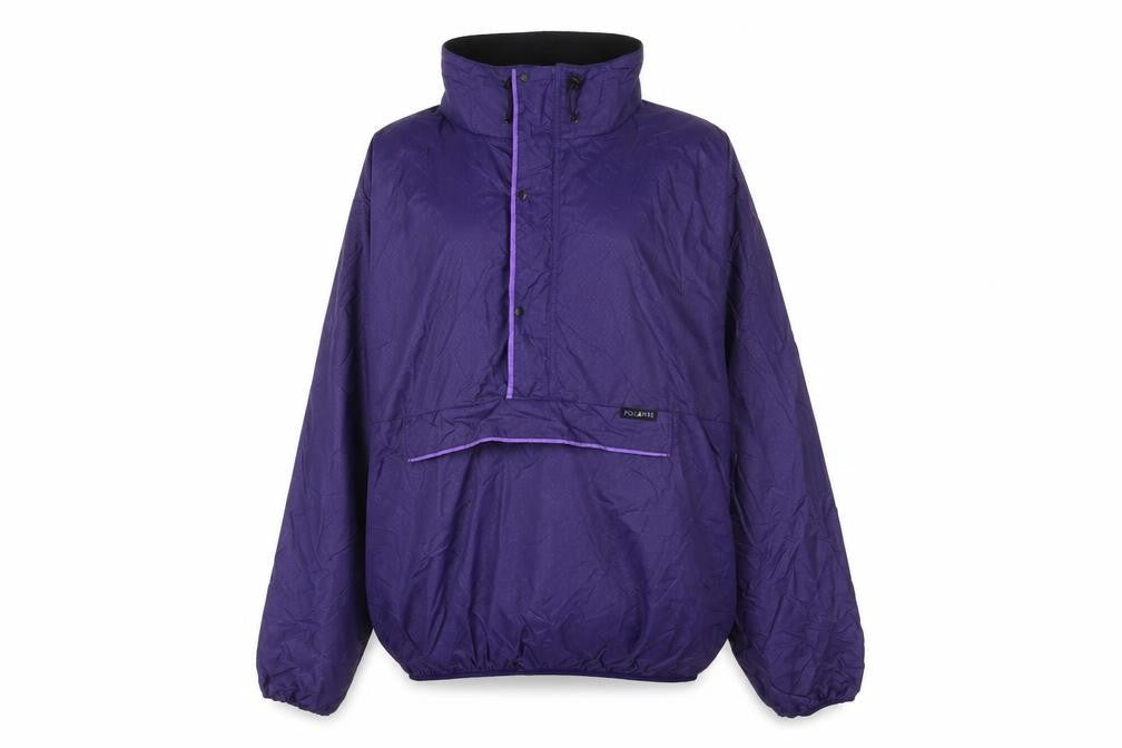 Polaris Womens Purple Windbreaker Jacket Size L Snap - Logo, Embroidered